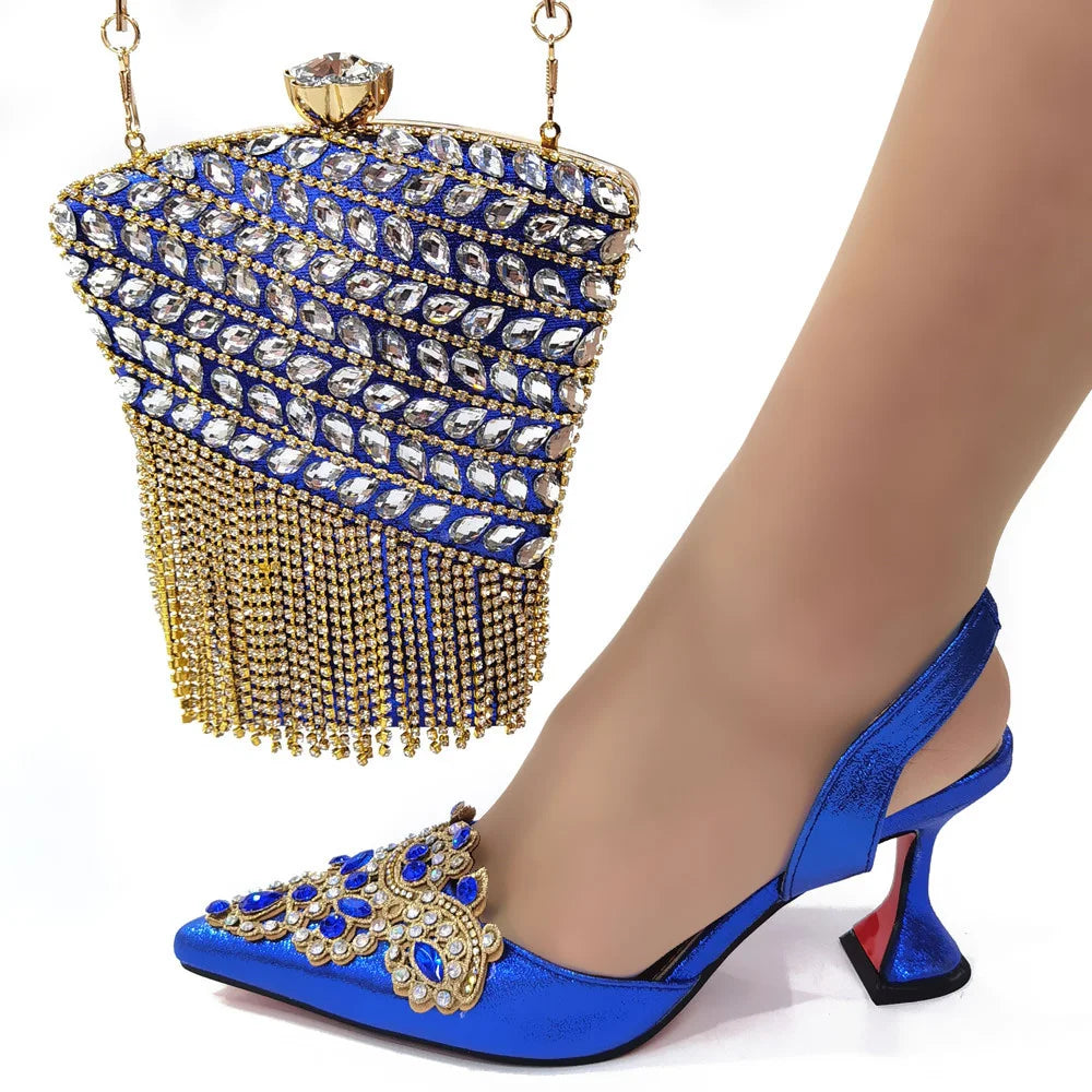 Italy beautiful Italian Shoes with Matching Bag Set HSW1-22