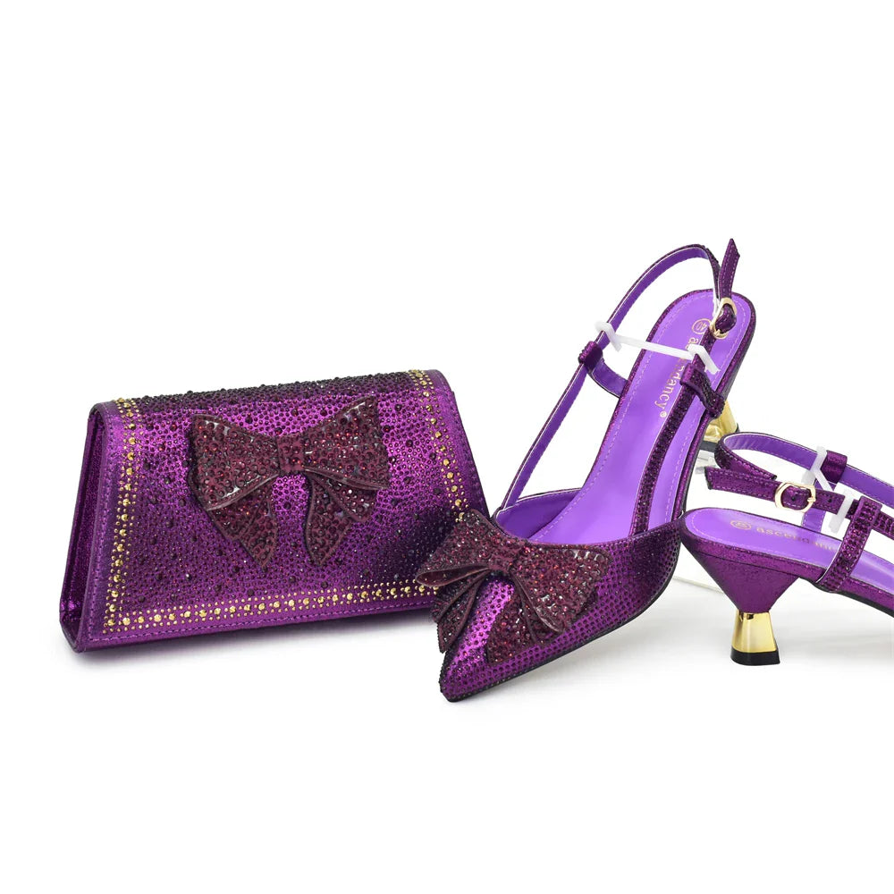 Italian Shoes And Bag Sets For Evening Party HFG1-1