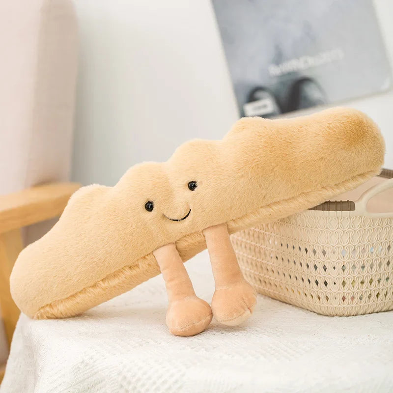 Cute Cartoon Egg & Toast Plush Toy – Breakfast Expression Stuffed Doll Pillow | Soft Baby Comfort Toy & Christmas Gift