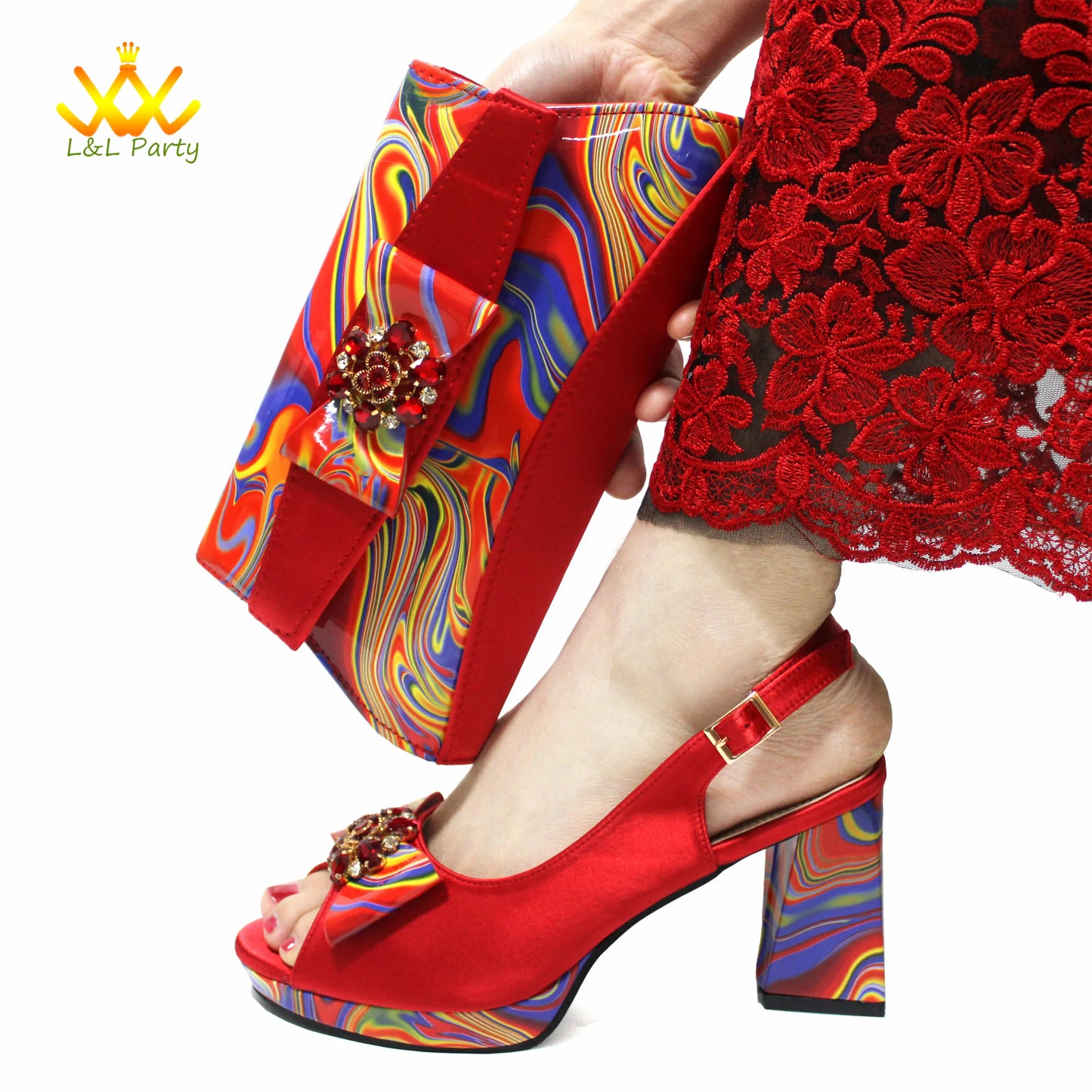 Italian Design Shoes Matching Bag Set BGT543