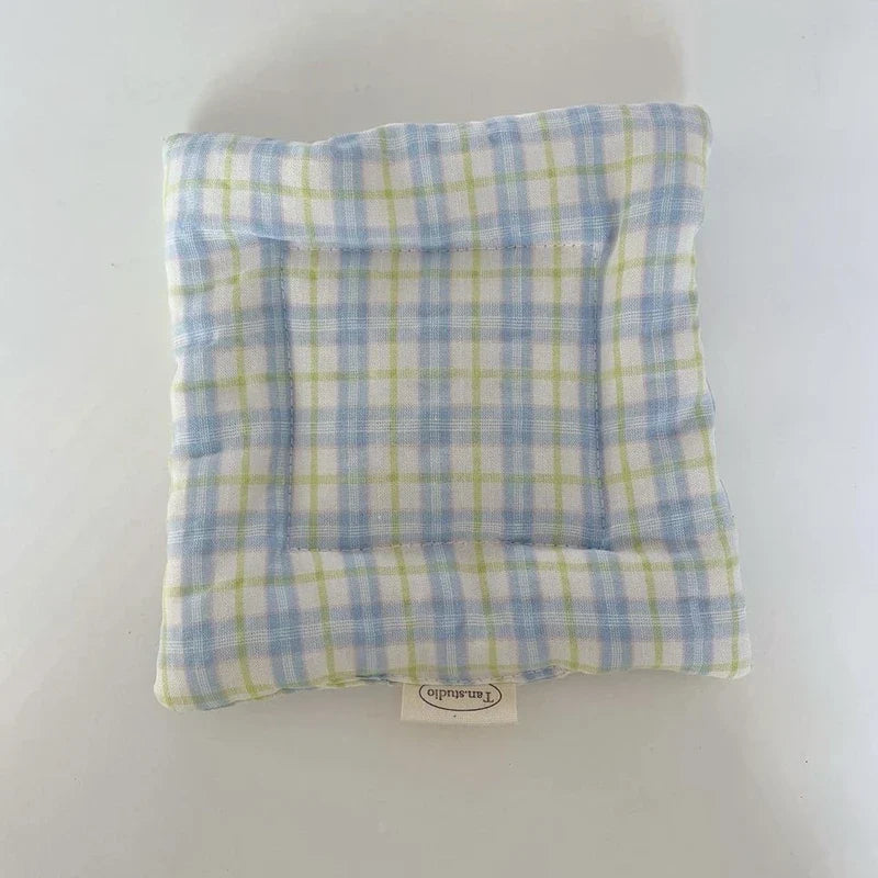 Korean Cotton Coaster Key Storage Jewellery Mat Double-sided Thickened Fabric Sweet Drawstring Portable Accessories  Cafe