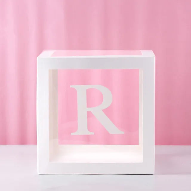 First Birthday Balloon Boxes For Party Decorations 1st Birthday Balloon Blocks Decor with ONE Letter Boy Girl Baby Shower Decor