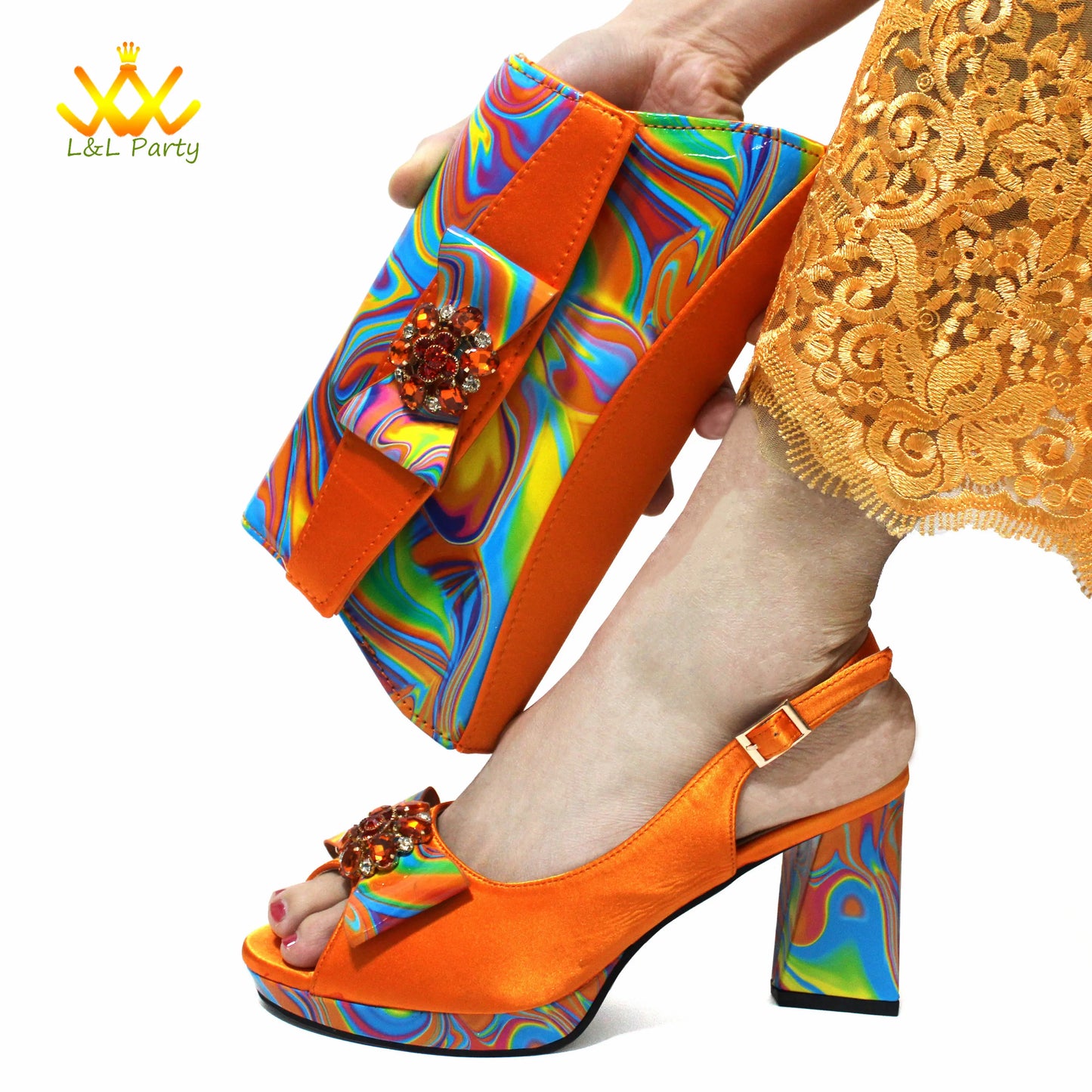 Italian Design Shoes Matching Bag Set BGT543