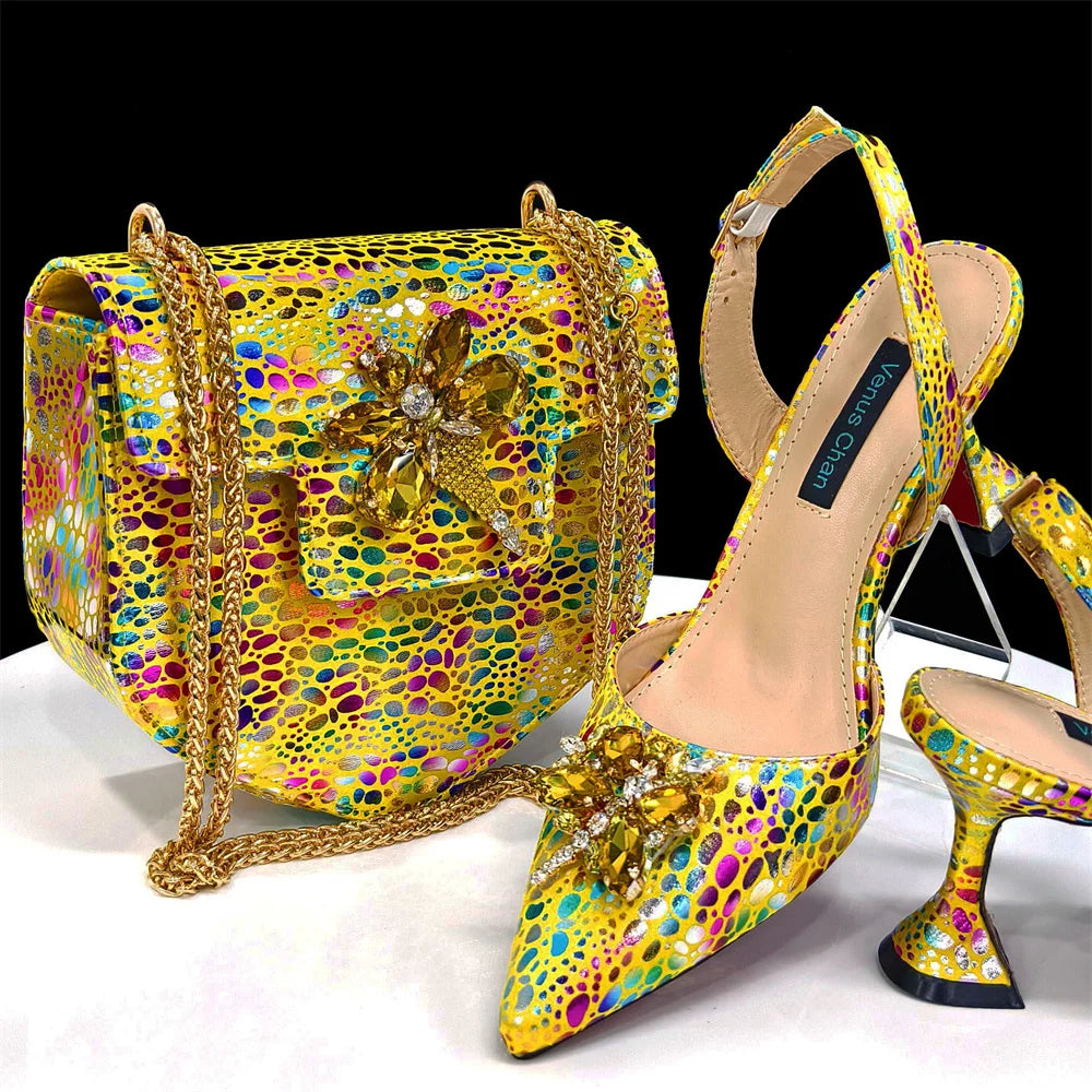 Italian Fuchsia Shoes And Bag Sets HDF1-7