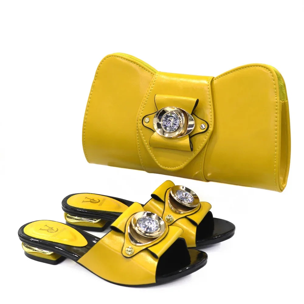 Latest Fashion African Shoes and Bags Set GH564