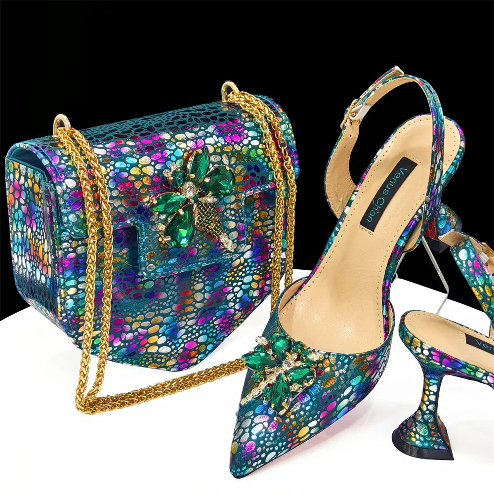 Italian Fuchsia Shoes And Bag Sets HDF1-7