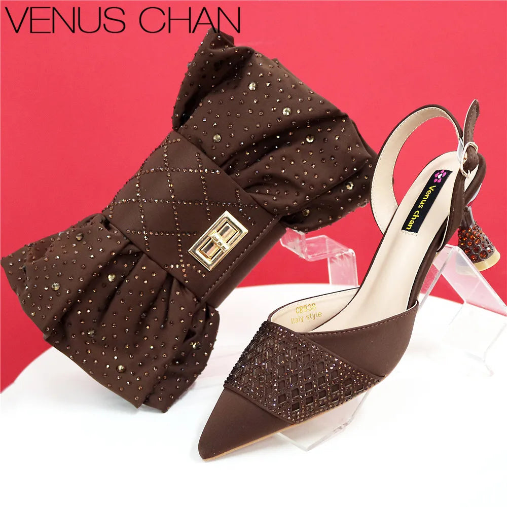 Latest Women Italian Shoes and Matching Bags TE342