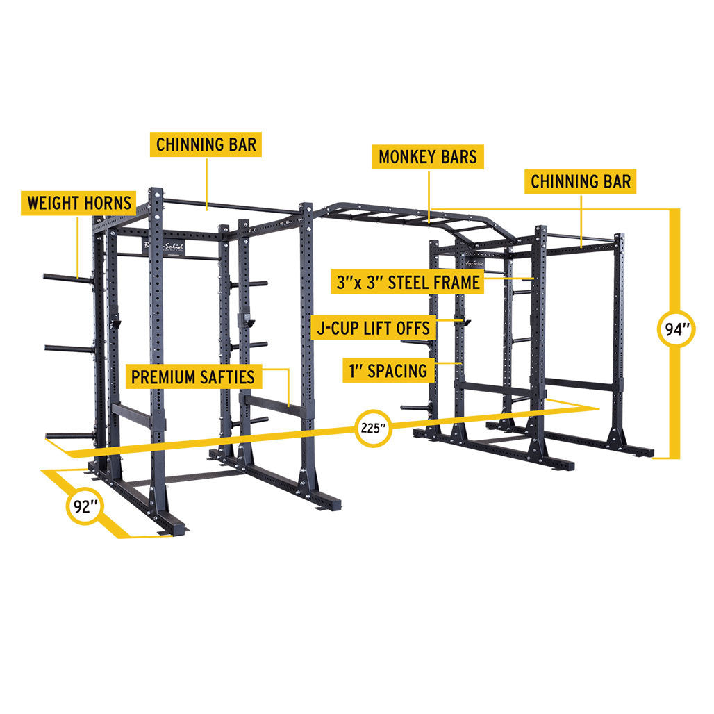 Body-Solid SPR1000SS Commercial Power Rack with Safety Straps