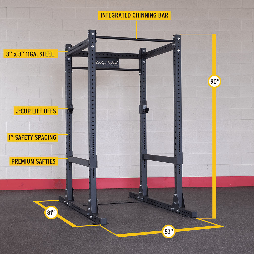 Body-Solid SPR1000SS Commercial Power Rack with Safety Straps