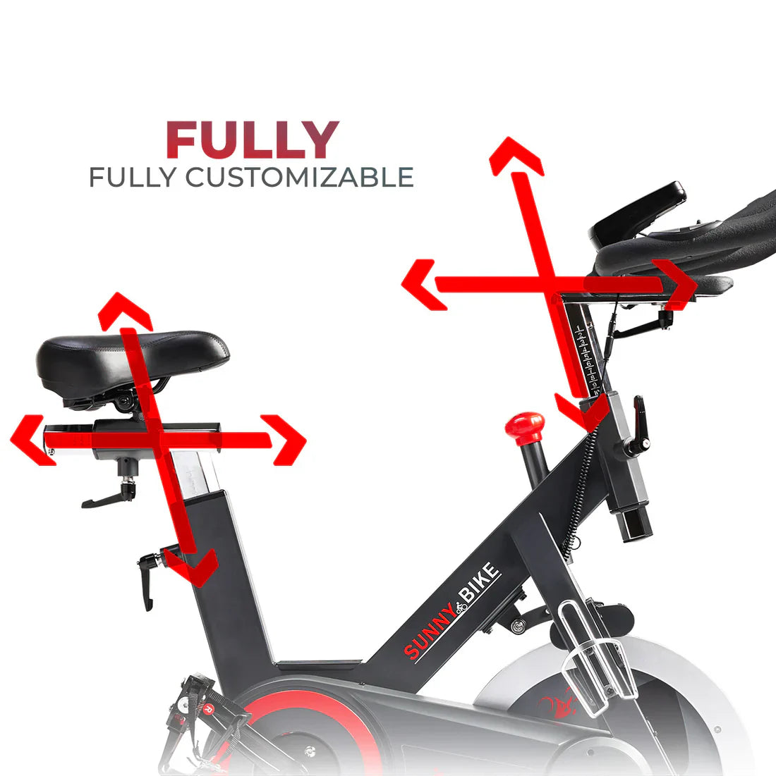 Premium Smart Magnetic Belt Drive Indoor Cycling Exercise Bike by Sunny Health and Fitness
