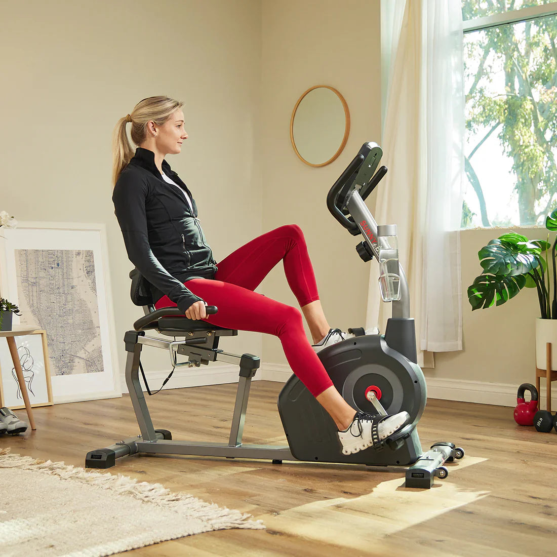 Elite Smart Recumbent Exercise Bike by Sunny Health & Fitness