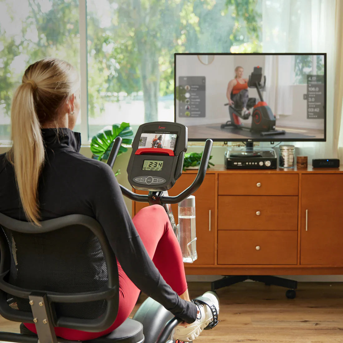Elite Smart Recumbent Exercise Bike by Sunny Health & Fitness