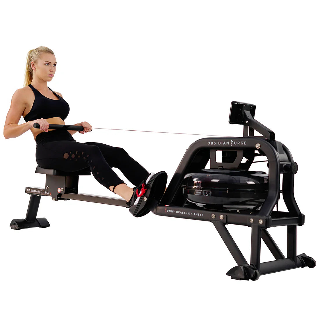 Obsidian Surge 500 m Water Rowing Machine by Sunny Health & Fitness