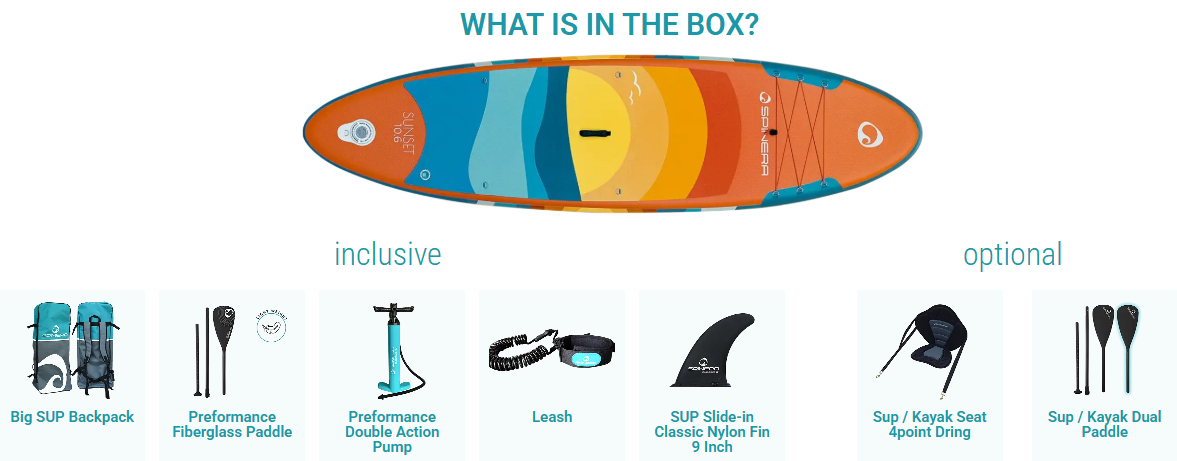 Spinera SUP Sunset 10.6 Stand Up Paddleboard [10.5 ft x 32.3 in x 6 in]