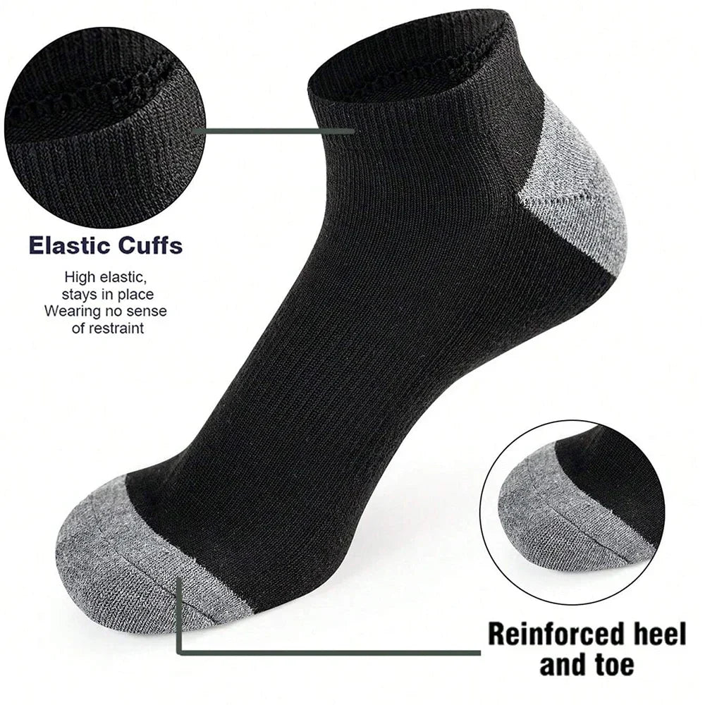 10 Pairs Breathable Low-Cut Socks – Odor Proof & Sweat Absorbing
