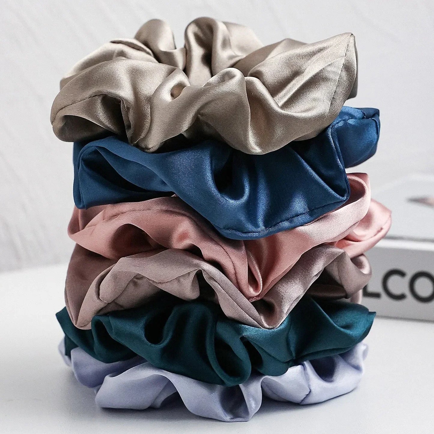 Satin Scrunchies Set for Women & Girls – 25/10/6 Pcs Elastic Hair Bands | Soft Silk Ponytail Holders & Fashion Hair Accessories