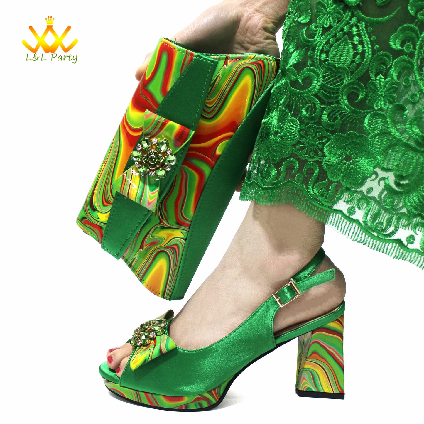 Italian Design Shoes Matching Bag Set BGT543