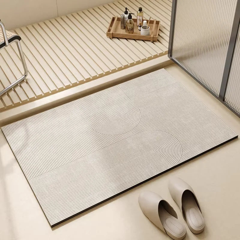 VIKAMA Diatomaceous Earth Bathroom Mat Simple Style Household Bathroom Absorbent Mat Foot Mat Carpet Quick Drying Easy To Care