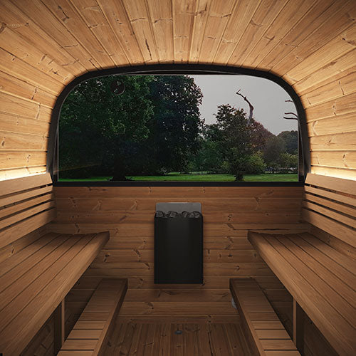 SaunaLife Model CL12GCP Cube-Series Outdoor Home Sauna Suite Kit