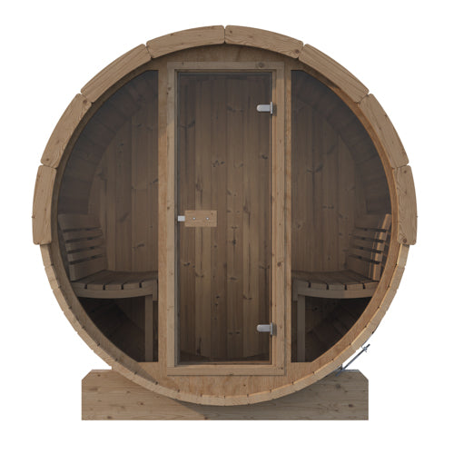 SaunaLife Model E7G Sauna Barrel with Glass Front