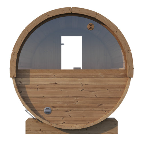SaunaLife Model E7W Sauna Barrel with Window - 4 Person