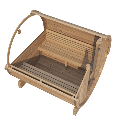 SaunaLife Model E8W Sauna Barrel with Rear Window