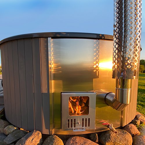 SaunaLife Model S4N Soak-Series Home Wood-Burning Hot Tub