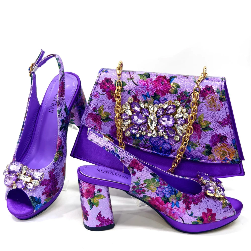 Lastest Italian Ladies Shoes with Matching Bag Set HMA1-4