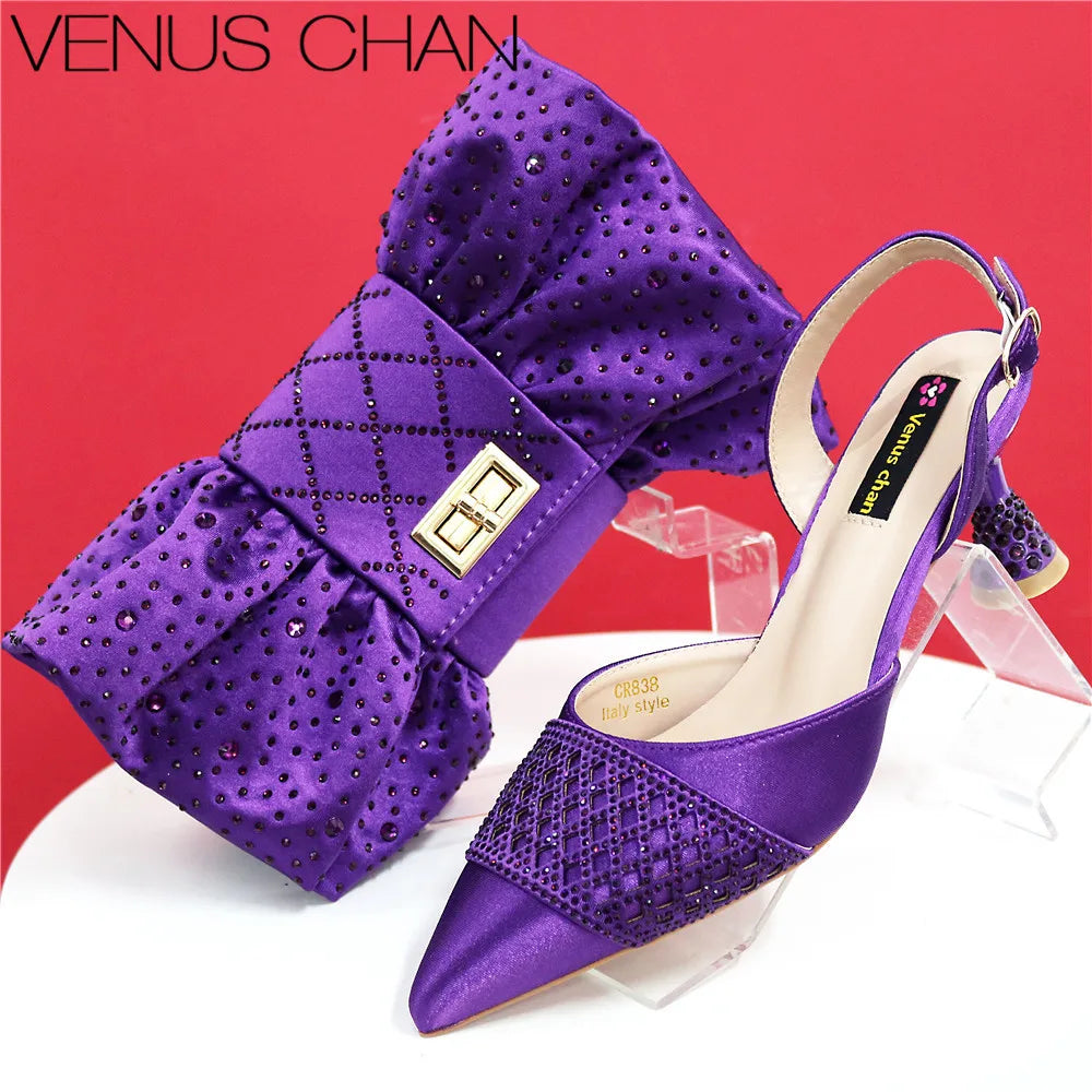 Latest Women Italian Shoes and Matching Bags TE342