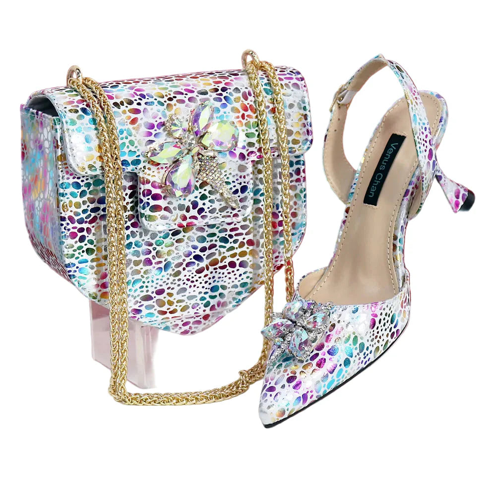 New Ladies Heels And Matching Bag Set NBG54