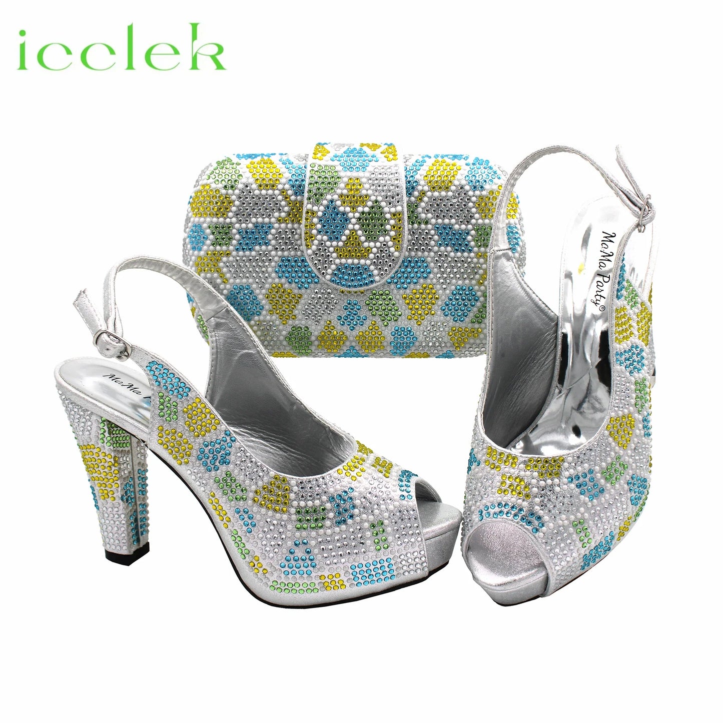 Latest Peep Toe Women's Shoes & Bag Set FGTY67