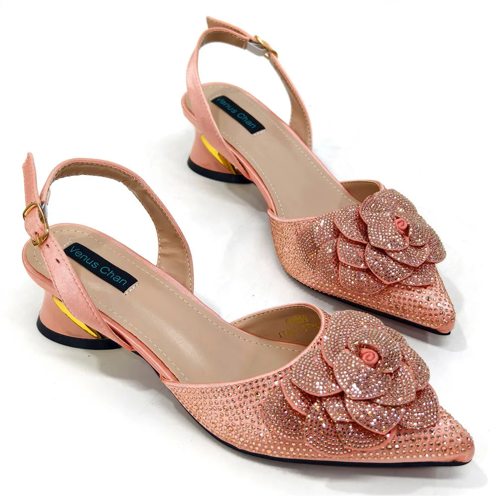 Elegant Lady Shoes And Bag Set with Rhinestone NBT543