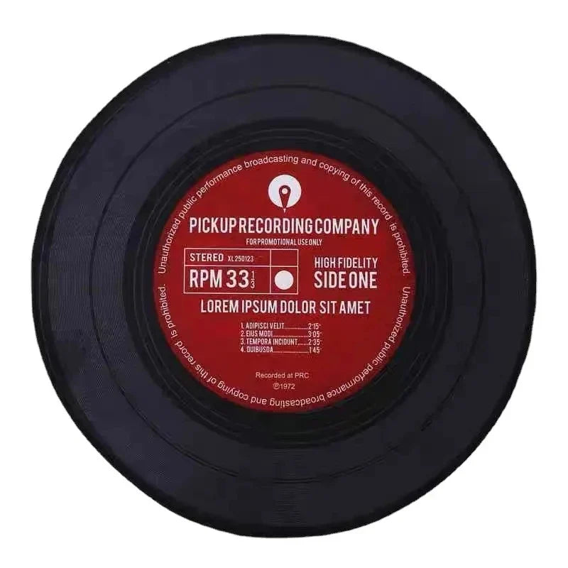 VIKAMA Record Music Cd Carpet Round Game Chair Floor Mat Room Decorated Living Room Lounge Large Area Non-Slip Carpet