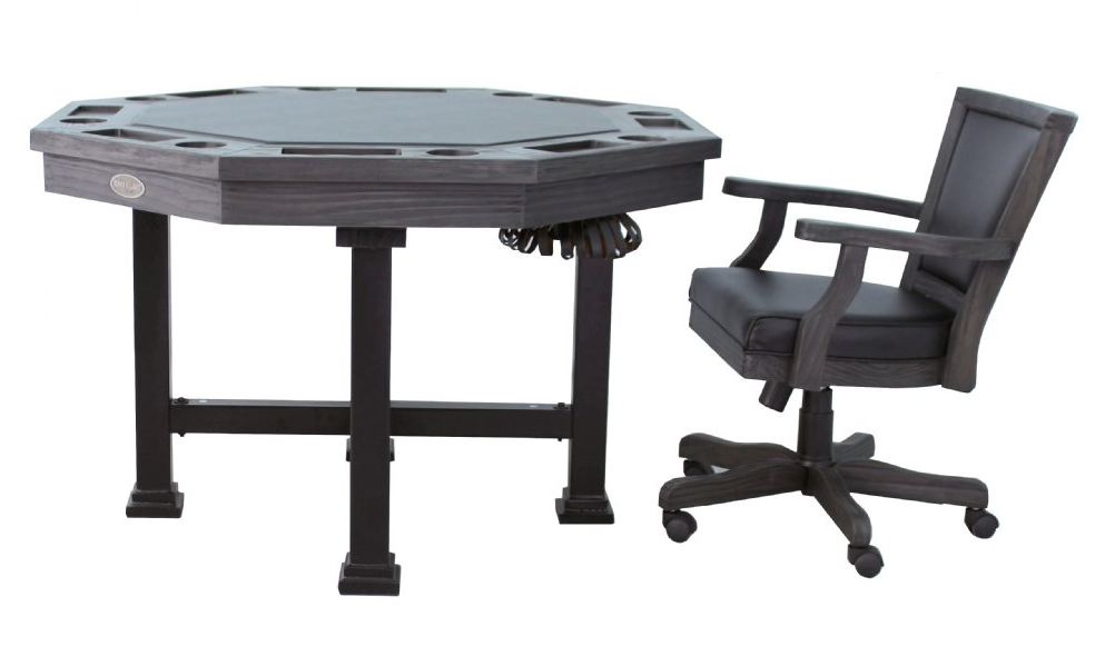 "The Urban" 3-in-1 Slate Bumper Pool Table w/ Card and Dining Top + 4 Chairs by Berner Billiards