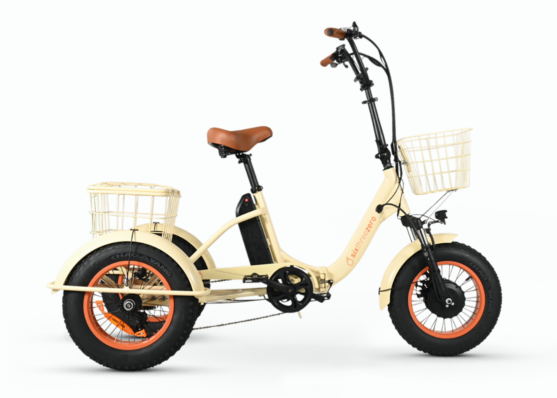 Six Three Zero EZ Transit 20" Fat Tire Electric Trike with Rear Motor