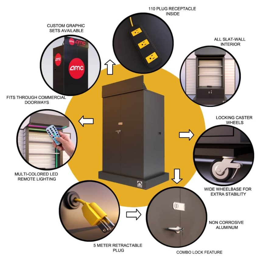 EZ-Lockup Merchandise Display Cart by Cart King