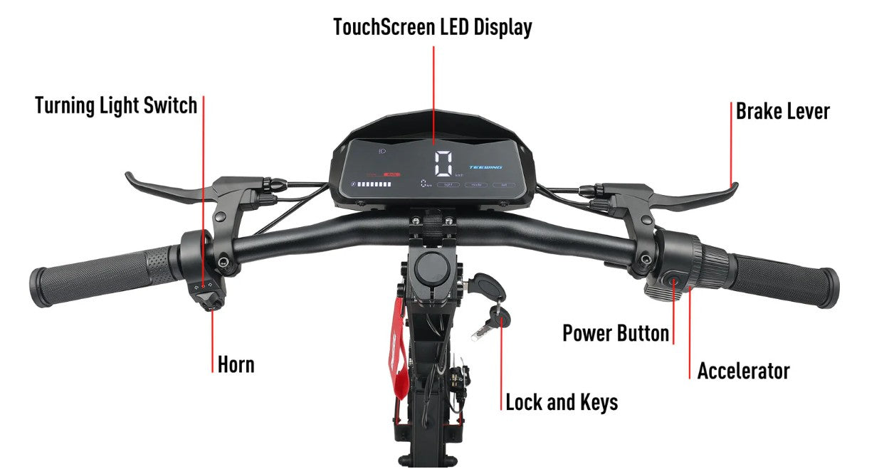 Teewing GT4 2400W Electric Scooter with Steering Damper