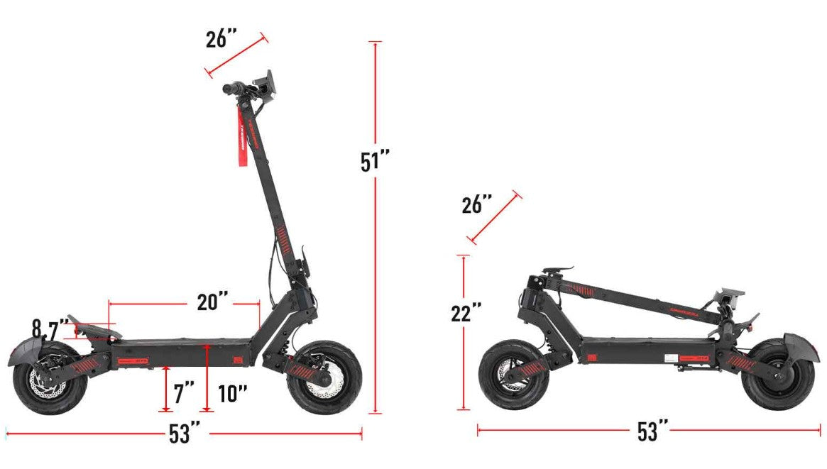 Teewing GT4 2400W Electric Scooter with Steering Damper