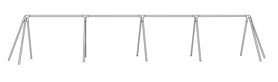10 ft Commercial Swing Set 8 Swings 4 Bays Heavy Duty Jensen