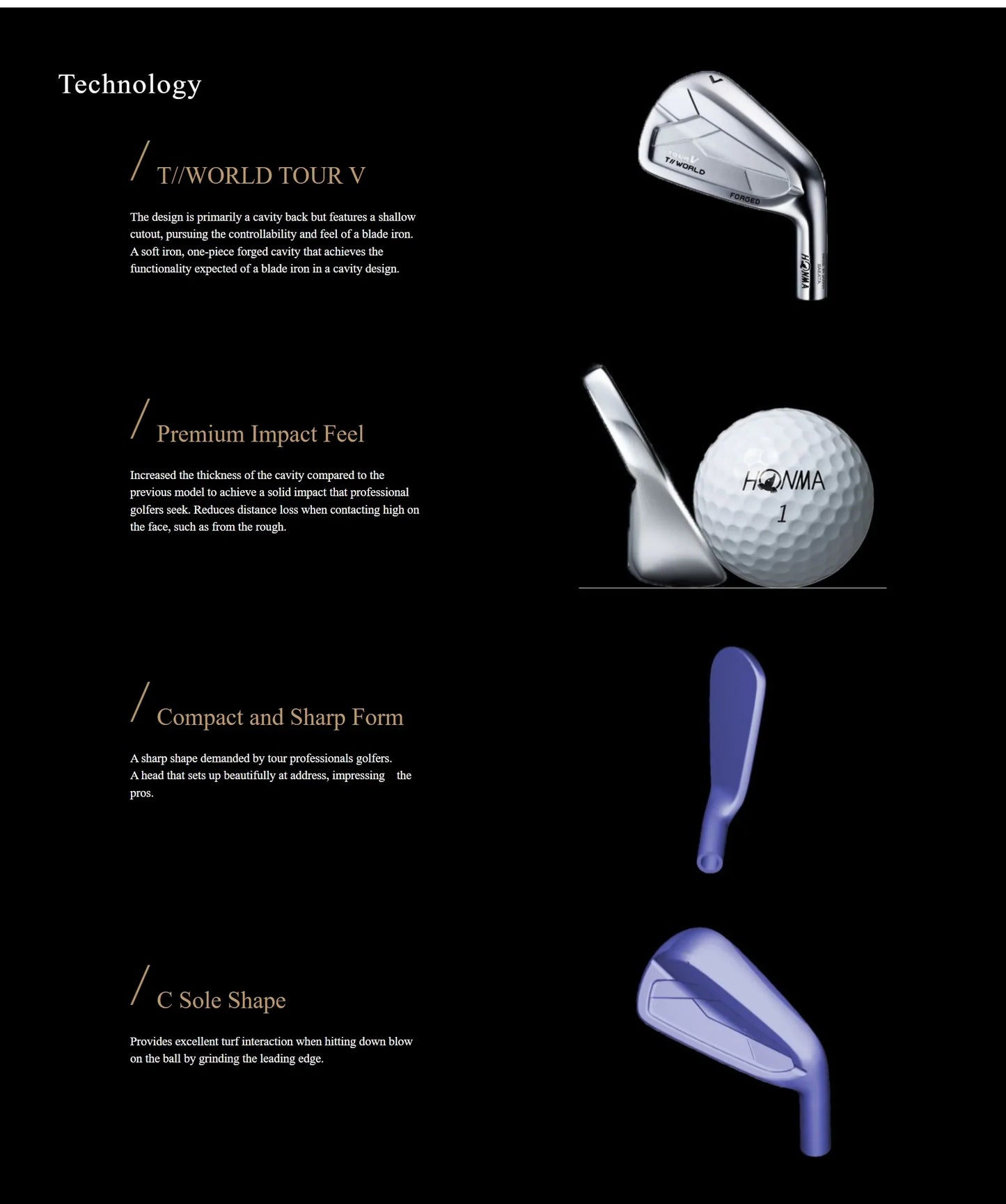 Honma TW TOUR V IRONS
