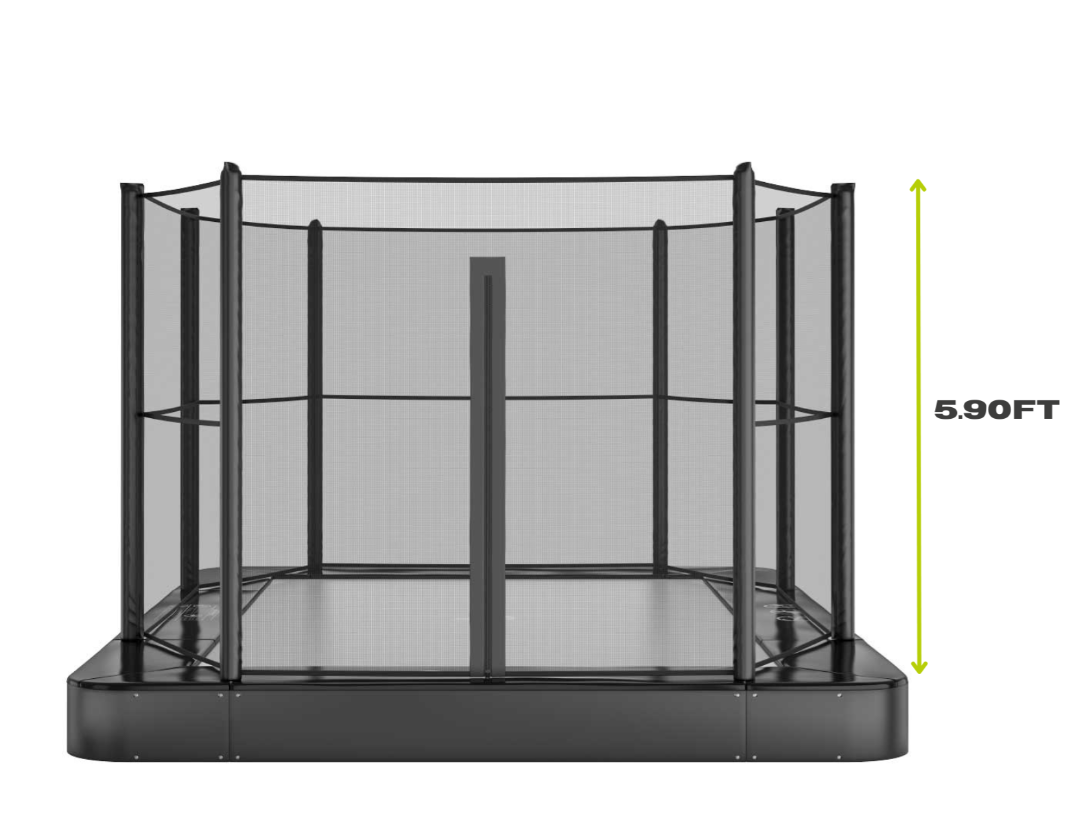 11ft x 8ft Akrobat Flat In-Ground Trampoline