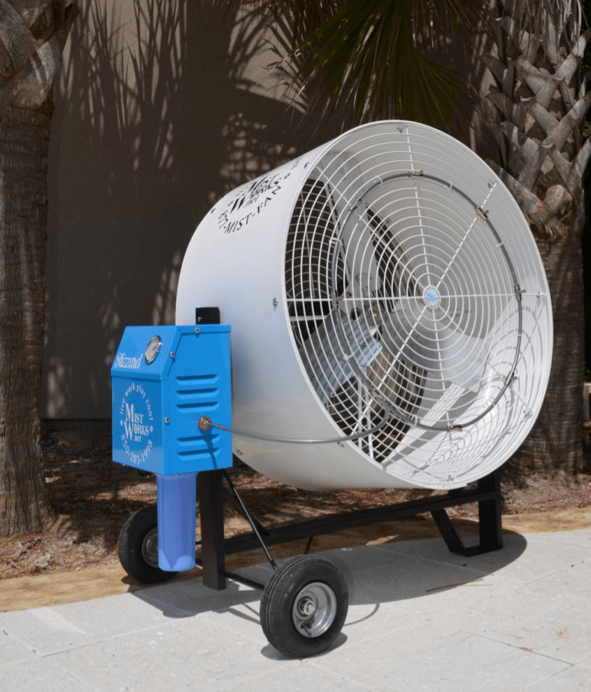 Mist Works “Blizzard” Portable High-Pressure 36″ Industrial Mister Fan