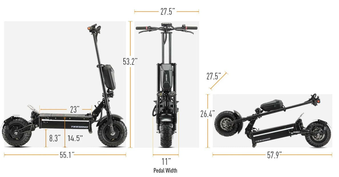 Teewing Z4 Pro 8000W Dual Motor Electric Scooter