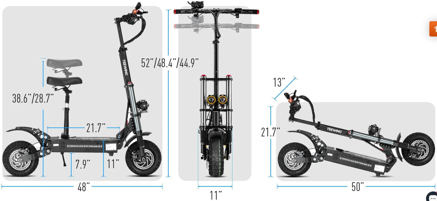 Teewing X5 6000W Dual Motor Electric Scooter