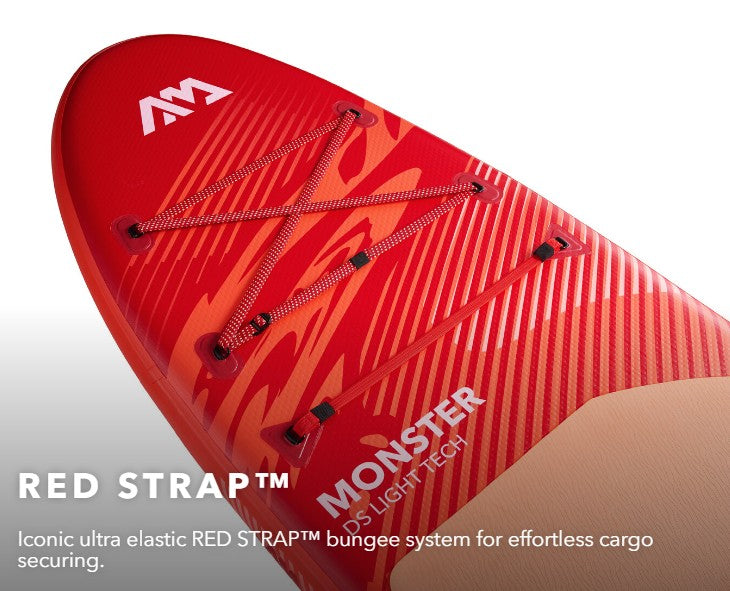 Aqua Marina Monster 12' Paddle Board - SUP with Aluminum SPORTS III Paddle and Safety Leash
