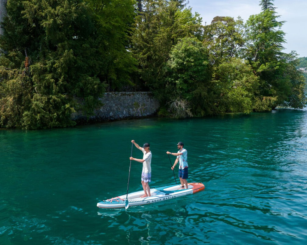 Aqua Marina Cascade Tandem Inflatable SUP-Kayak (2 Person) with 2-in-1 DUAL-TECH Paddle.