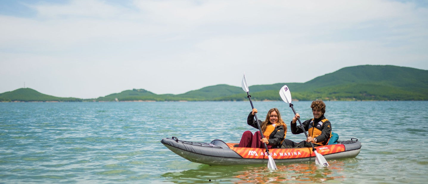 Aqua Marina Memba Touring Inflatable Kayak - 2 Person with Paddles