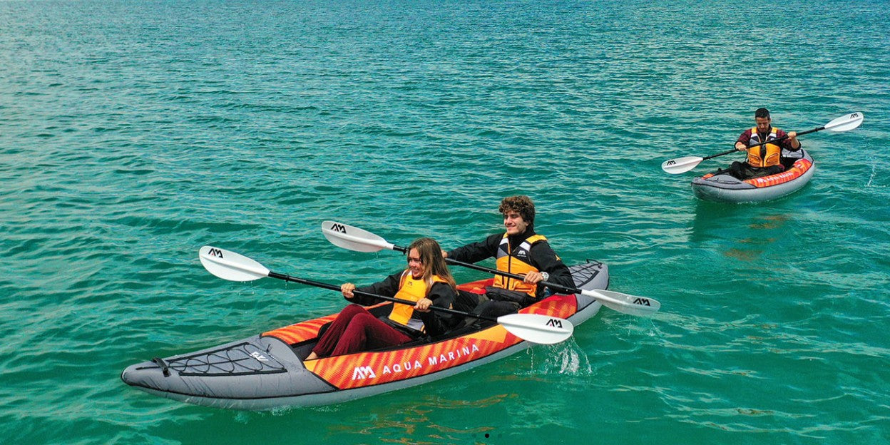 Aqua Marina Memba Touring Inflatable Kayak - 2 Person with Paddles