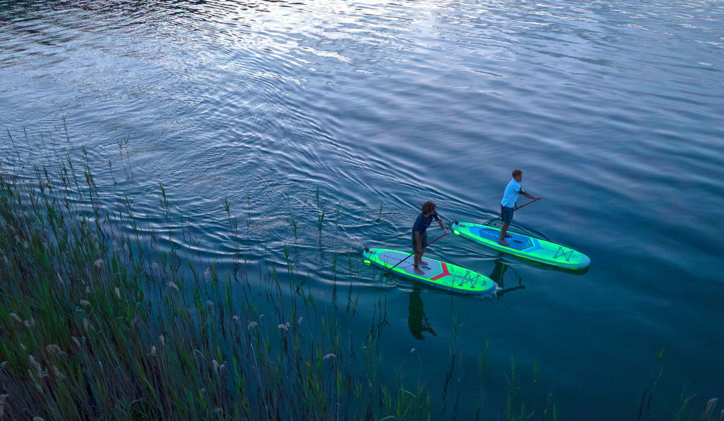 Aqua Marina Blaze Glowing Paddle Board with 7 Color Options - Includes Paddle