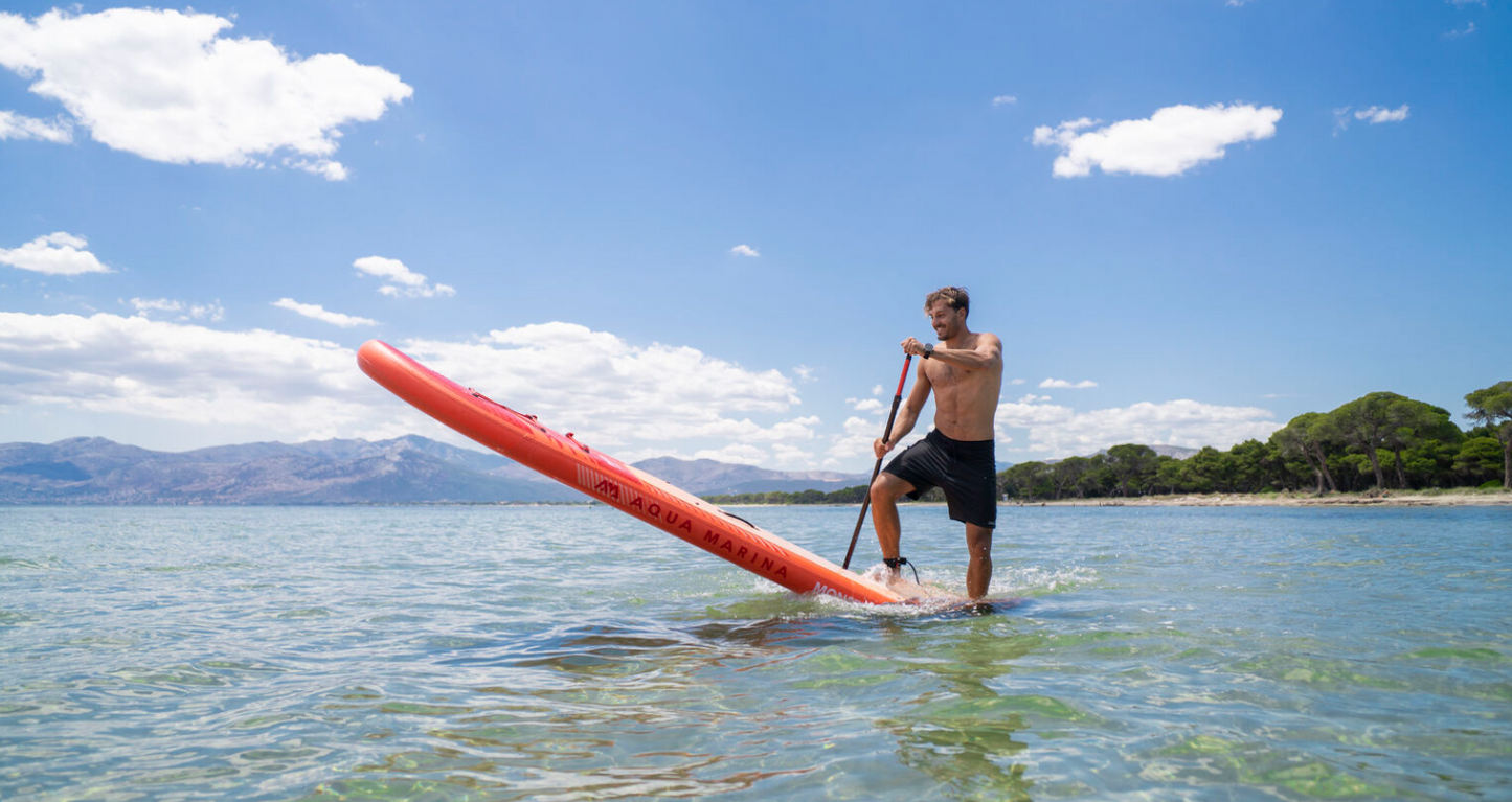 Aqua Marina Monster 12' Paddle Board - SUP with Aluminum SPORTS III Paddle and Safety Leash